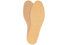  SEMELLES  CUIR PECARI LIEGE<br>Cuir Marron