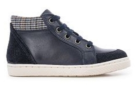 BISGAARD FASHION II TEN BASE LACE:Cuir/Bleu