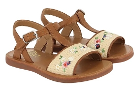 POM DAPI PLAGETTE RAPHIA Camel