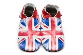  UNION JACK PRINT<br>Cuir Bleu