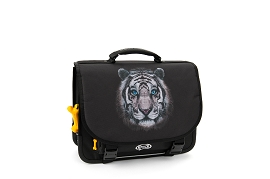  WHITE TIGER TIGRE BLANC CARTABLE SAC<br>Textile Noir