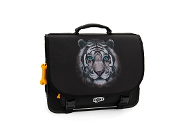 STONES AND BONES WHITE TIGER TIGRE BLANC CARTABLE SAC Noir