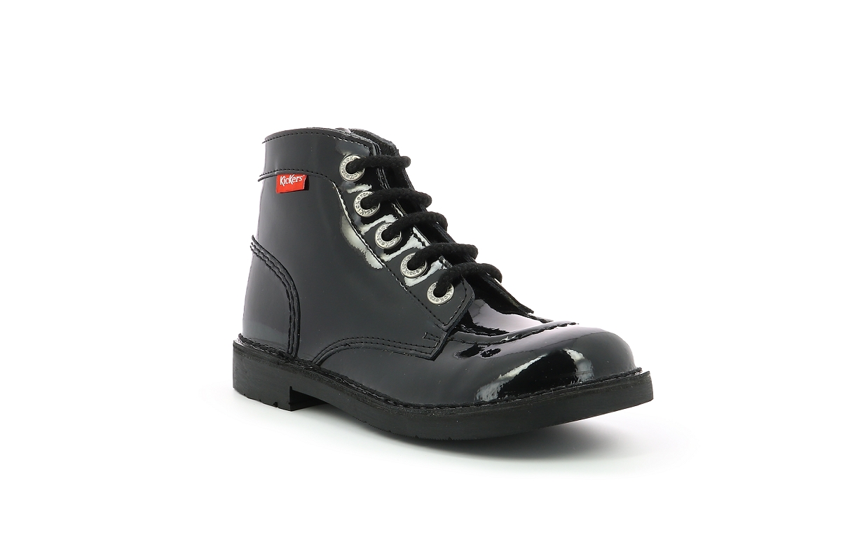 kickers kick col noir vernis